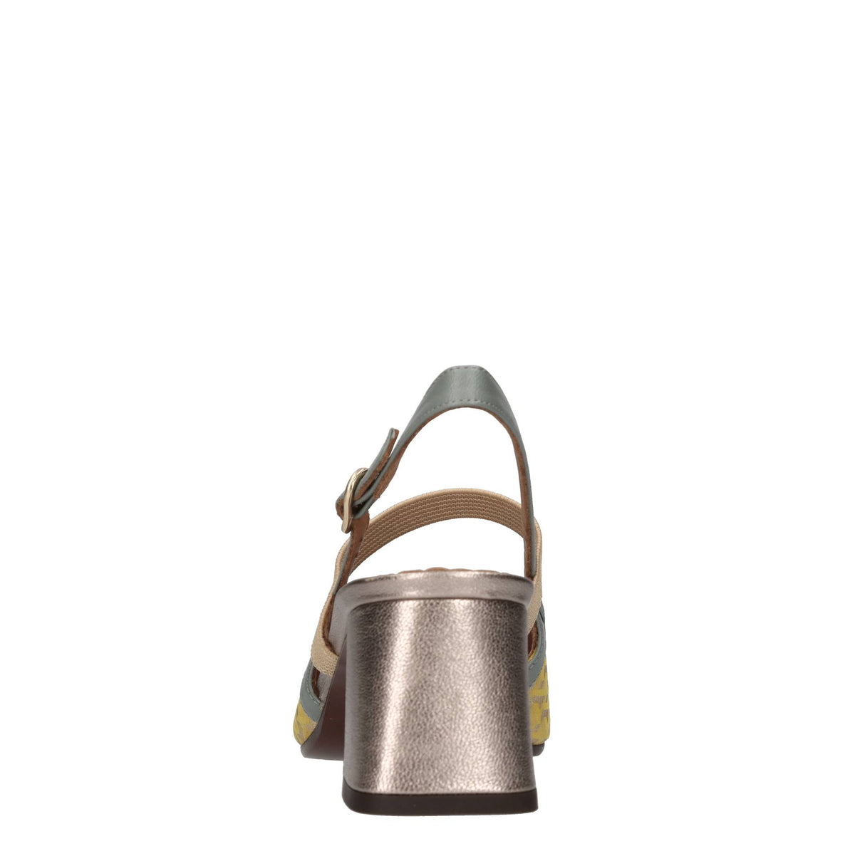 Décolléte slingback in camoscio e pelle 