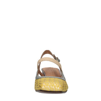 Décolléte slingback in camoscio e pelle 