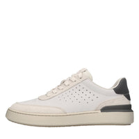 Sneakers in pelle e tessuto 