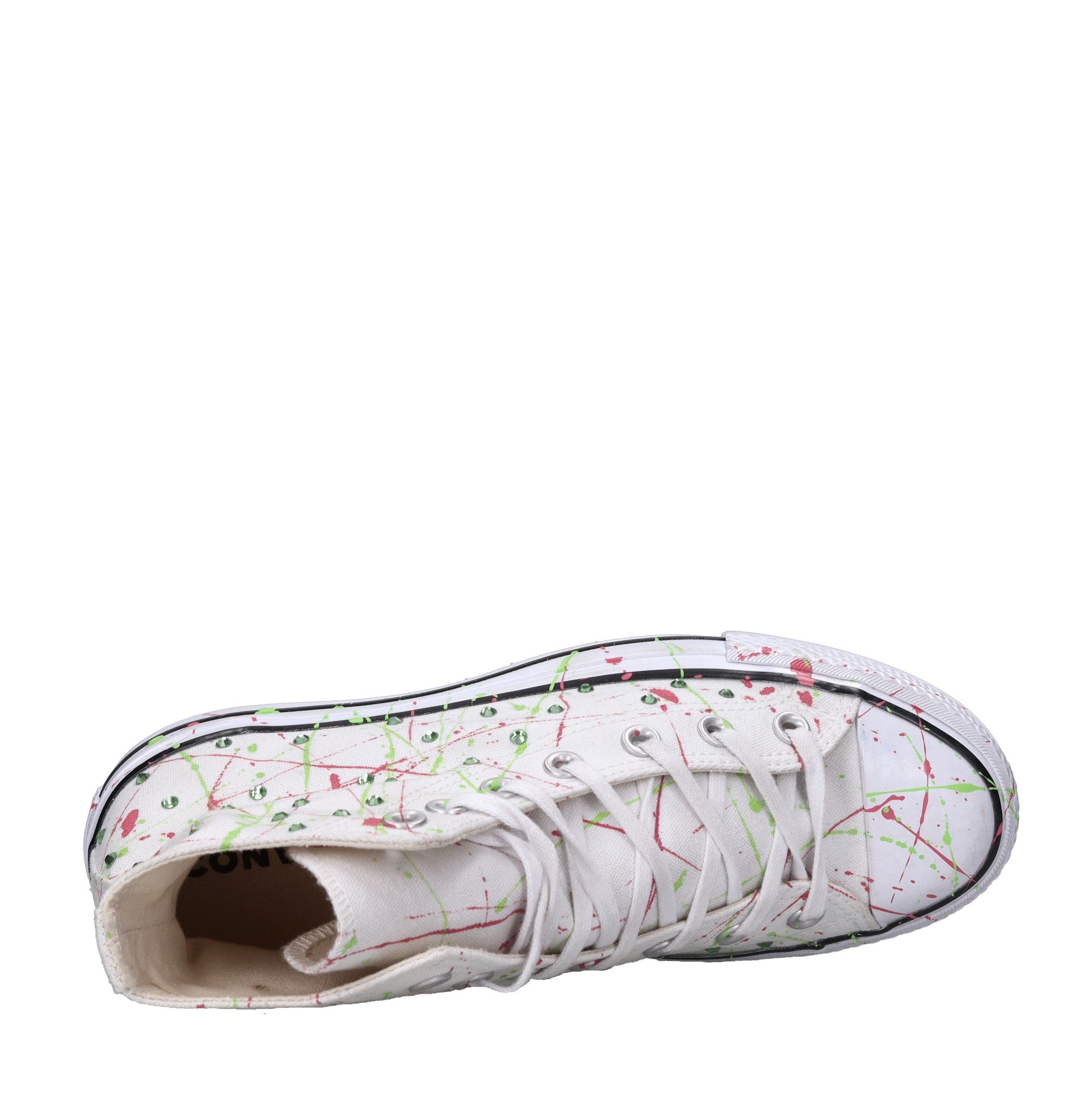 Sneakers in tessuto e strass 