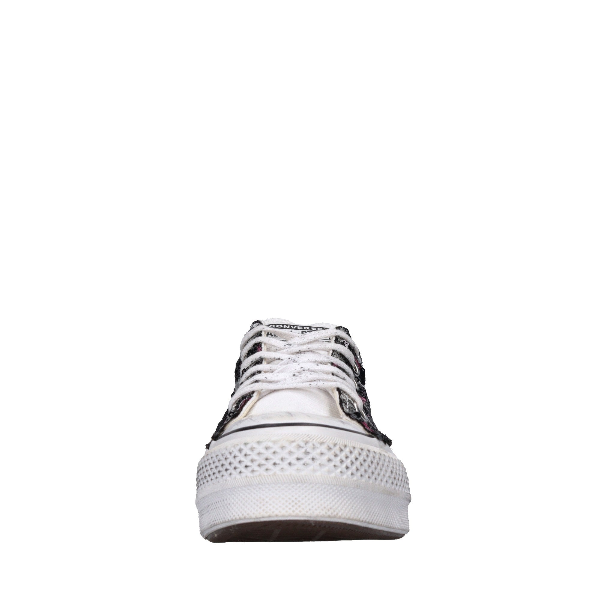 Sneakers in tessuto e paillettes 