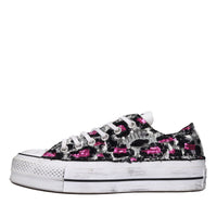 Sneakers in tessuto e paillettes 