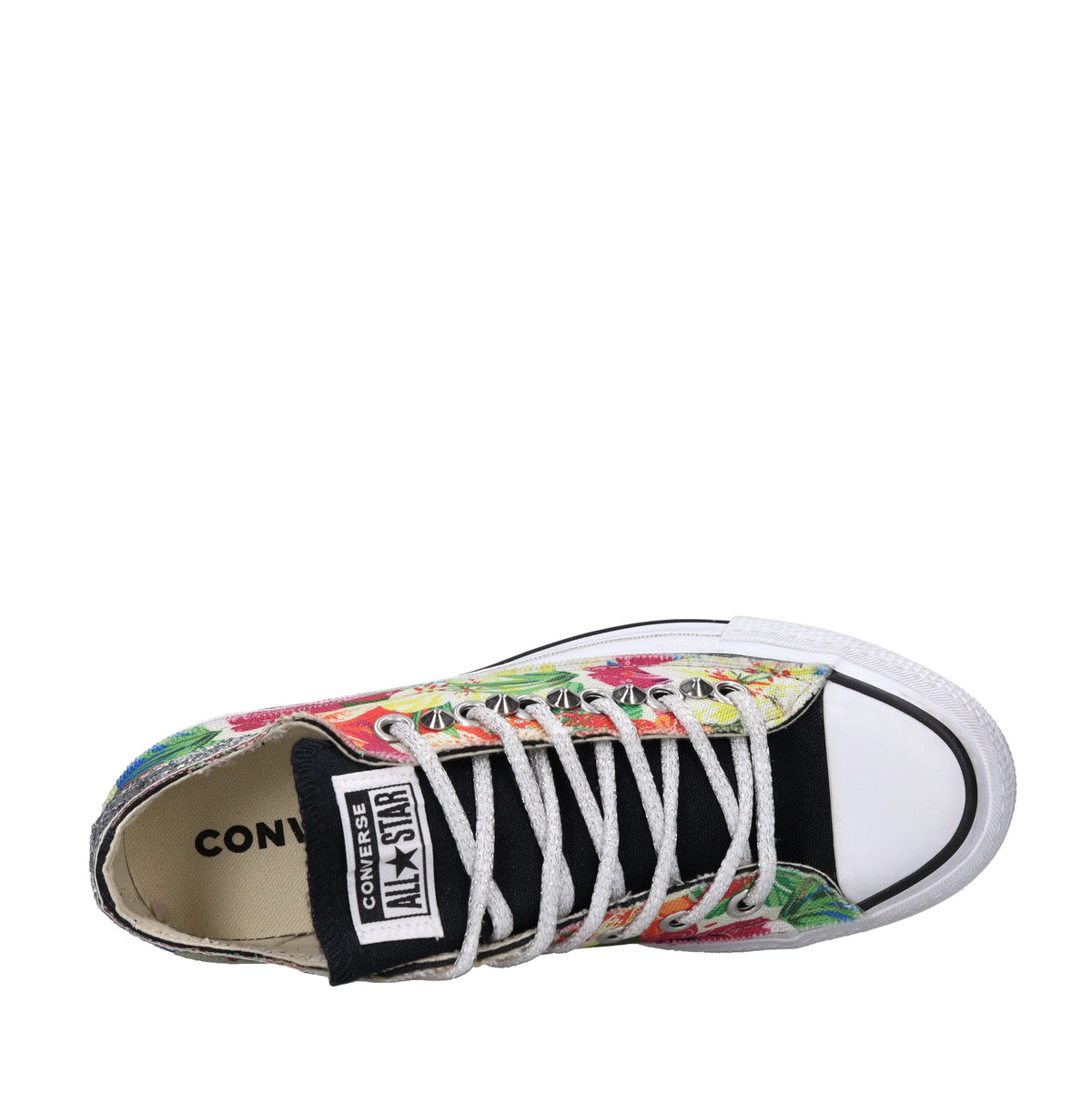 Sneakers in tessuto e glitter 