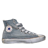 Sneakers in tessuto, strass e glitter 