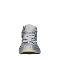 Sneakers in tessuto, strass e glitter 