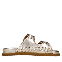 Mules in pelle con borchie 