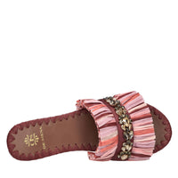 Mules in raso e rafia 