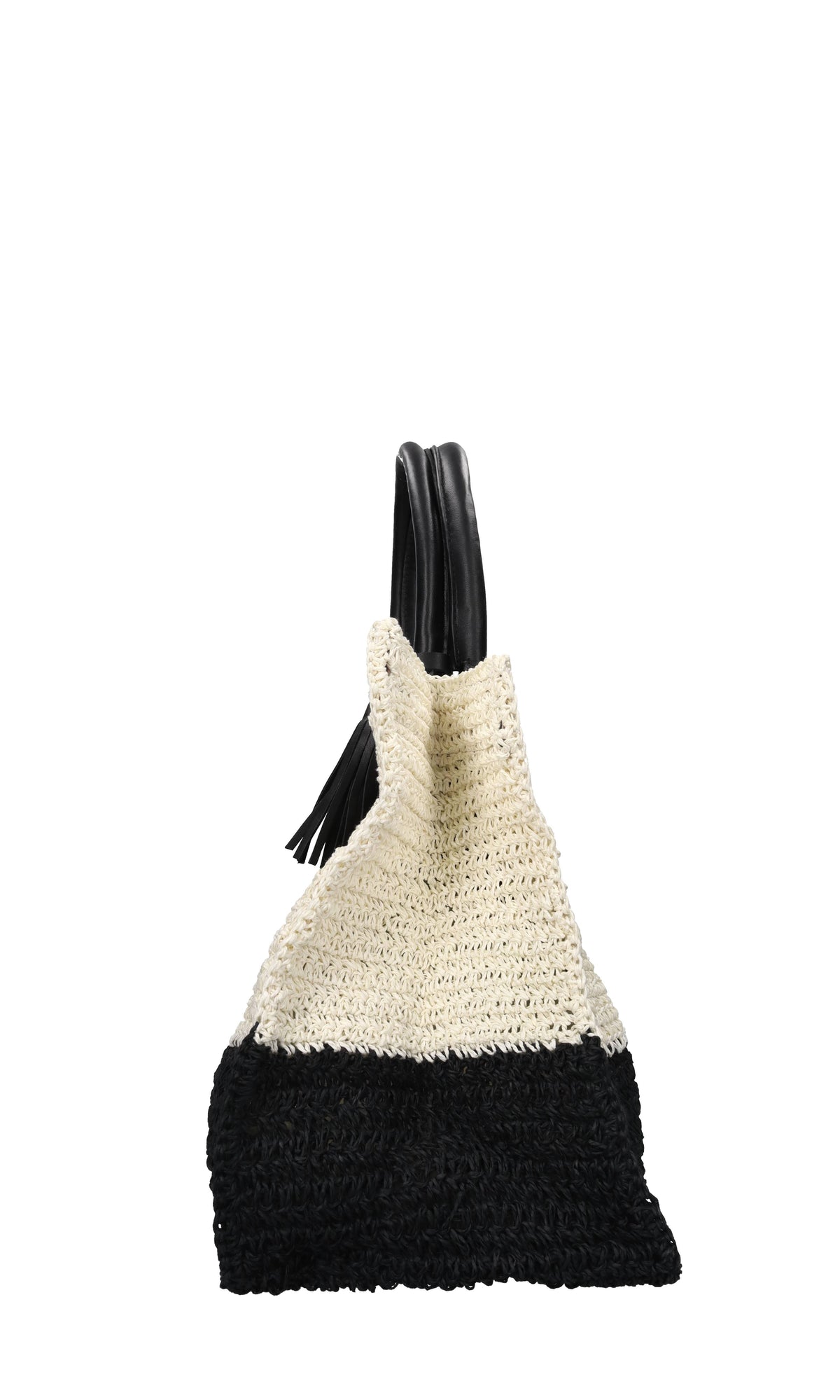 Borsa Saint Tropez in rafia e pelle 