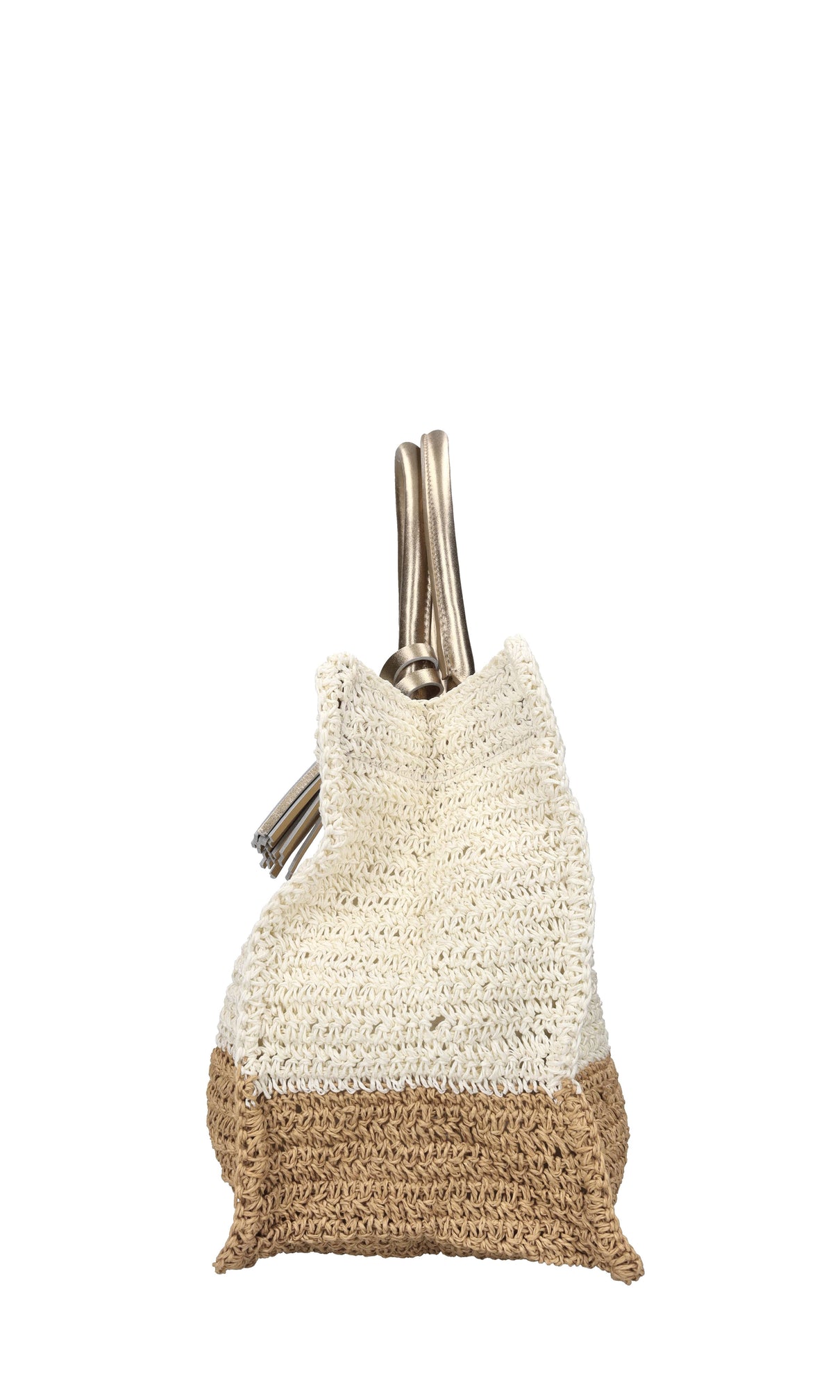 Borsa Ibiza in rafia e pelle 