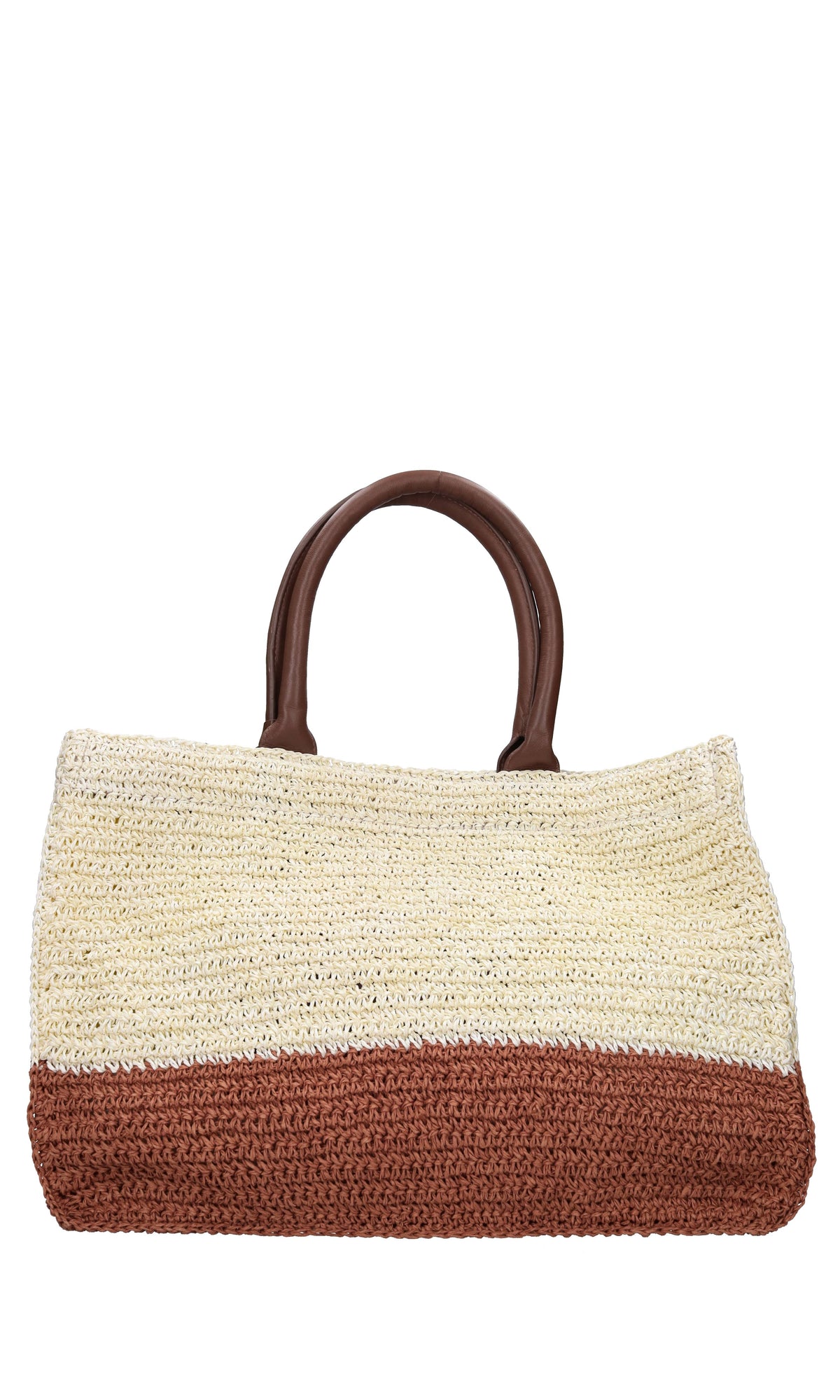 Borsa Saint Tropez in rafia e pelle 