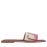 Mules in pelle e perline 