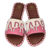 Mules in pelle e perline 