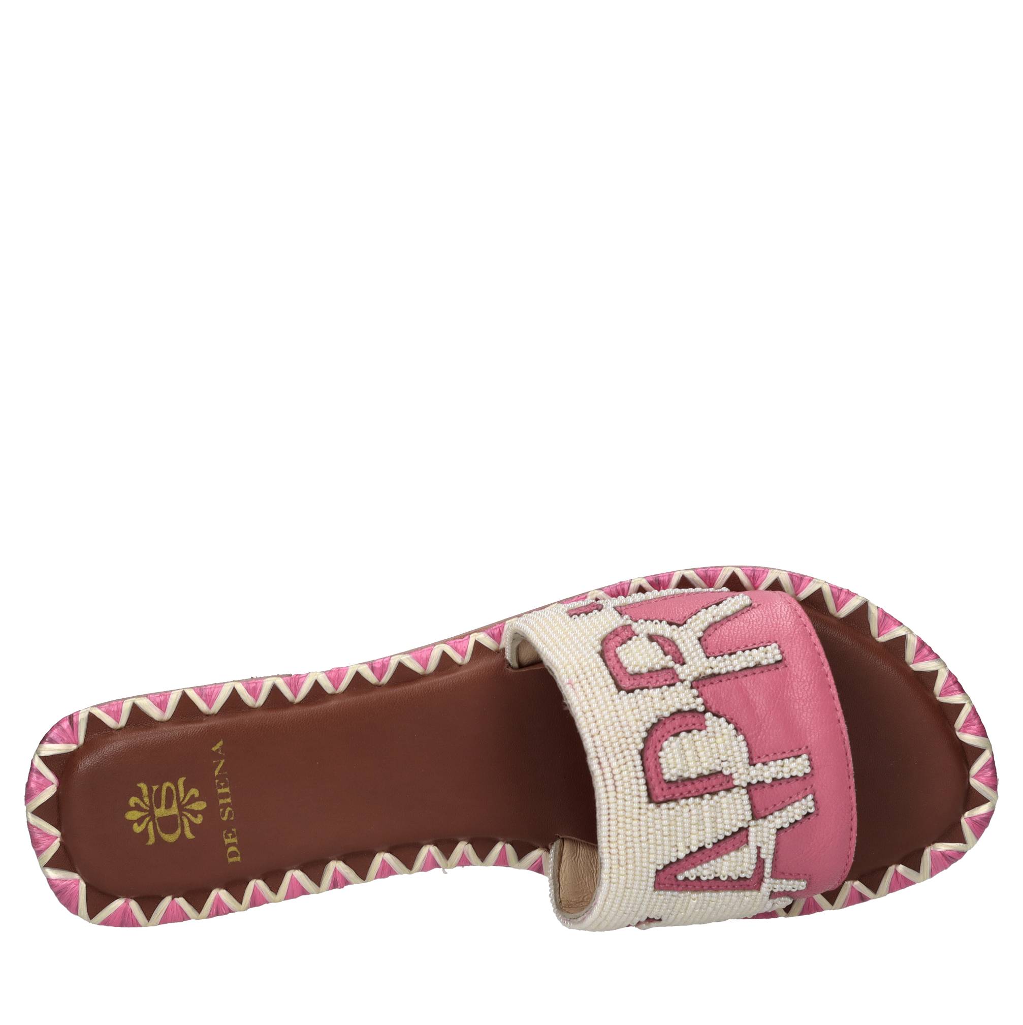 Mules in pelle e perline 