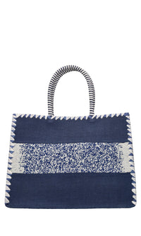 Borsa Capri in juta ,perline e pelle 