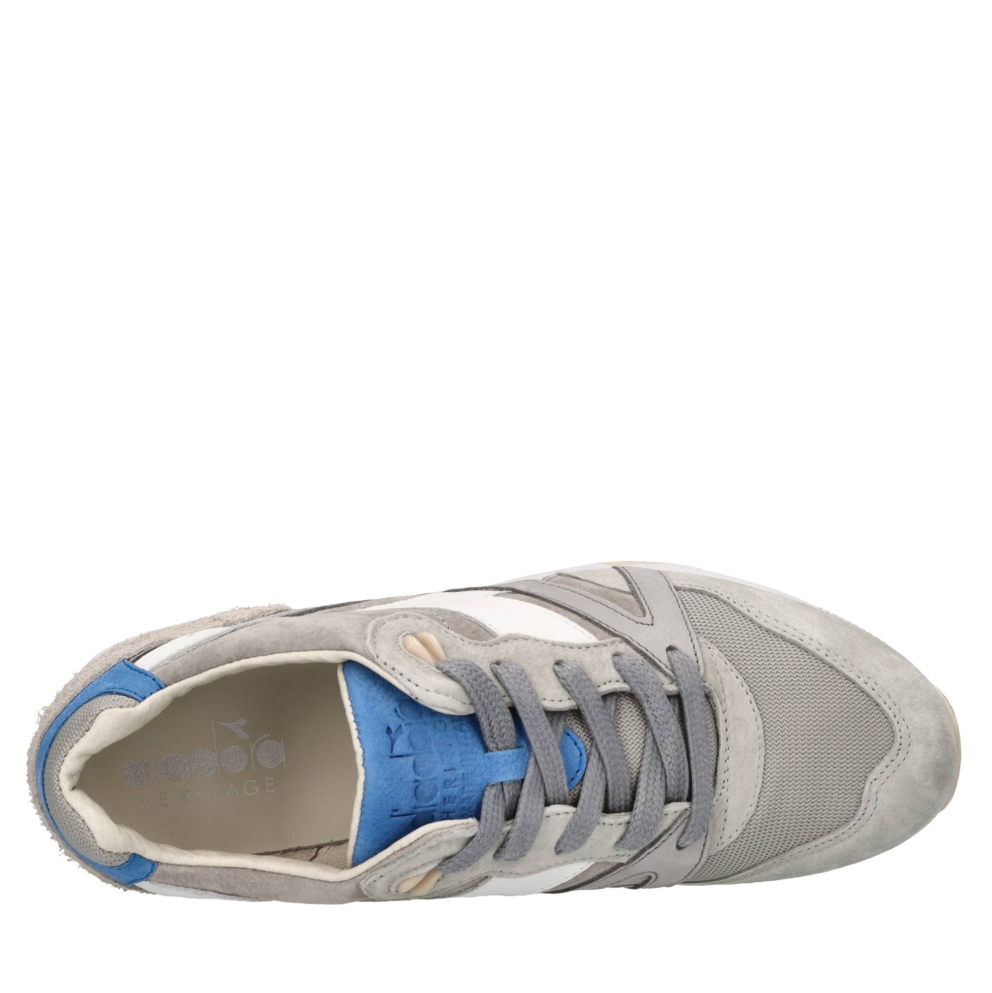 Sneakers in pelle,camoscio e tessuto 
