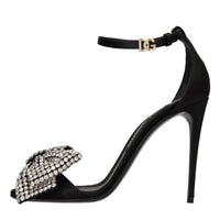 Sandali Keira in raso con fiocco di strass 
