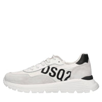 Sneakers in pelle e tessuto 