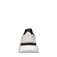 Sneakers in pelle e tessuto 