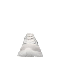 Sneakers in pelle e tessuto 