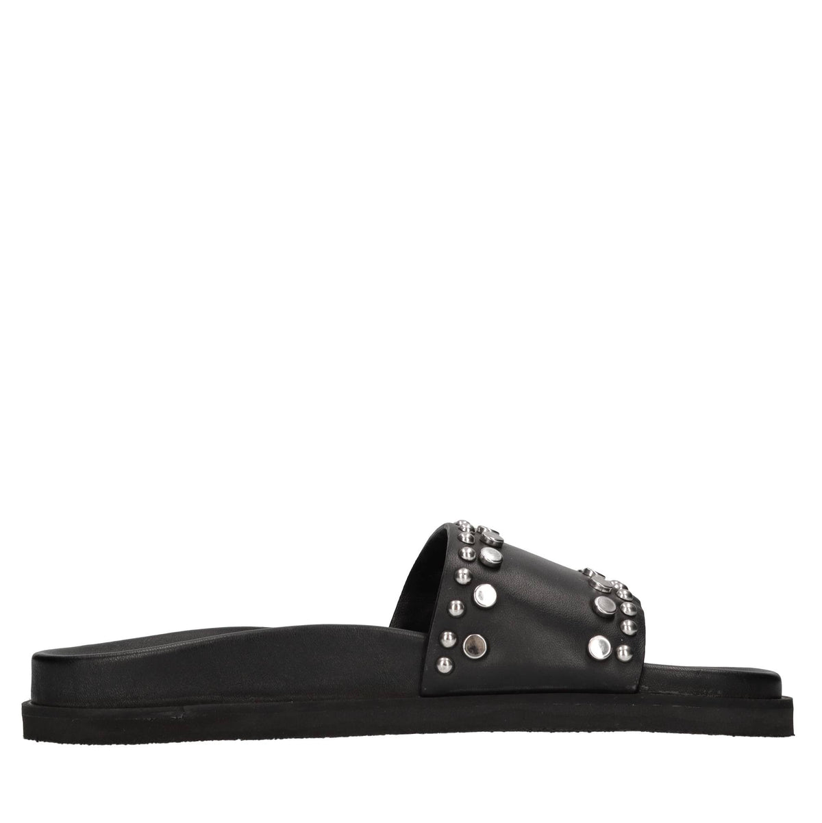 Mules in pelle con borchie 