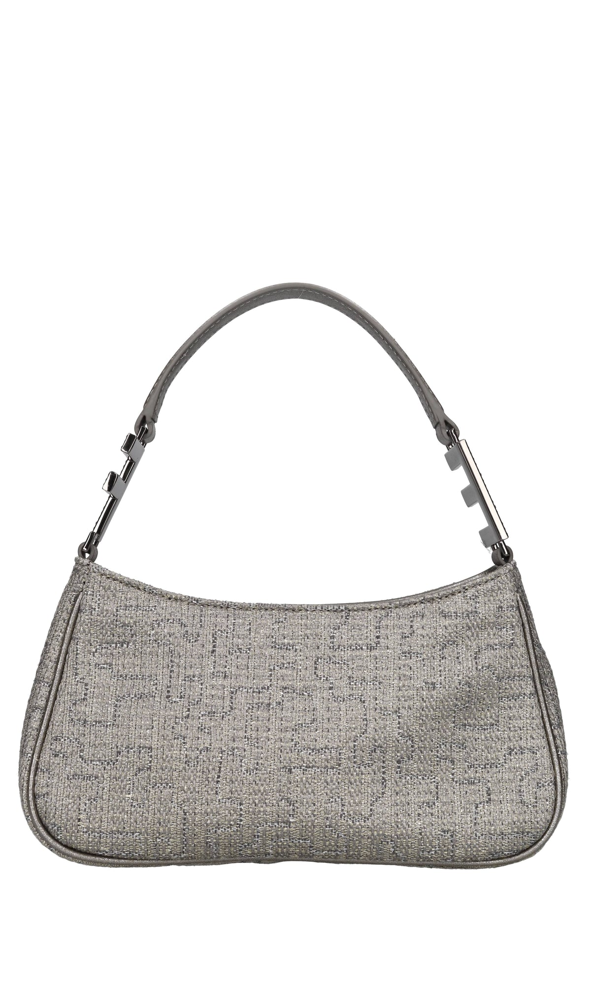 Borsa in pelle e tessuto 