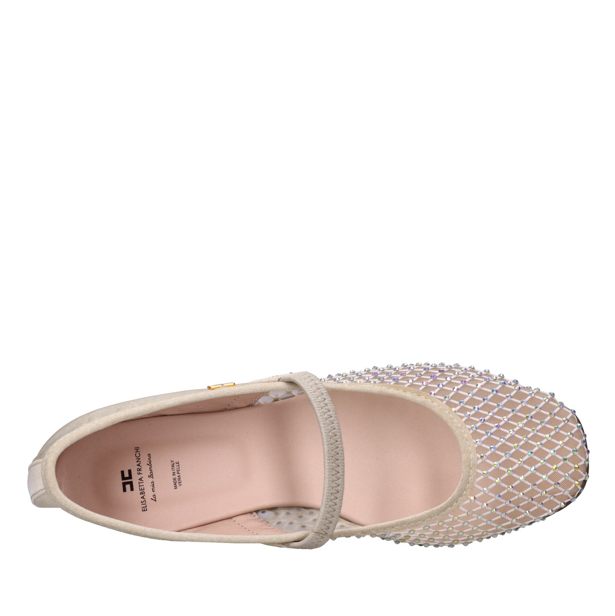 Ballerine in tessuto e strass 