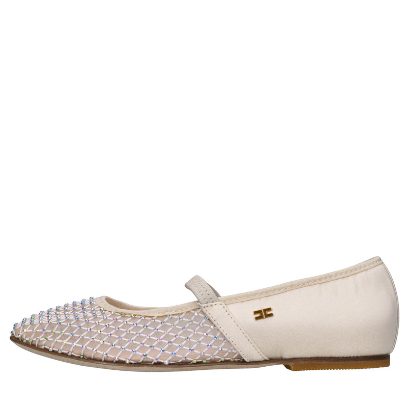 Ballerine in tessuto e strass 