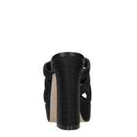 Mules in pelle e corda 