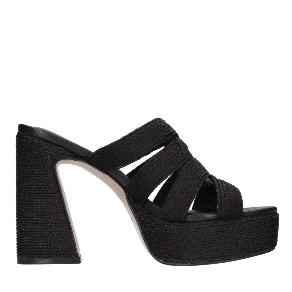 Mules in pelle e corda 