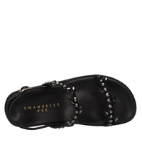 Sandali Flat in camoscio e strass 
