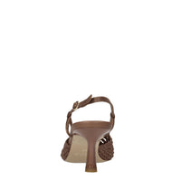 Décolleté slingback in pelle 