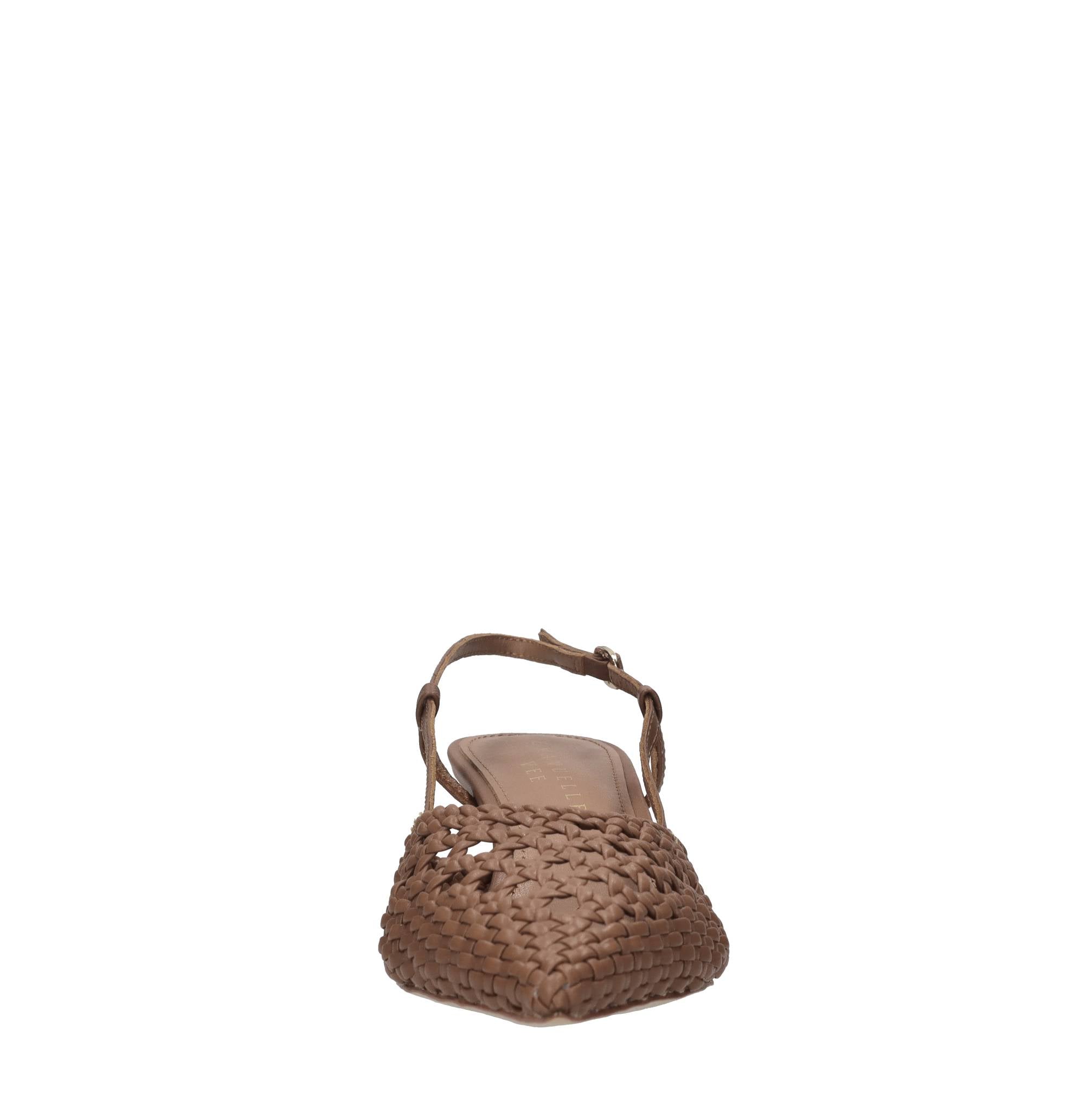 Décolleté slingback in pelle 