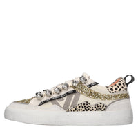 Sneakers in pelle,cavallino,glitter e strass 