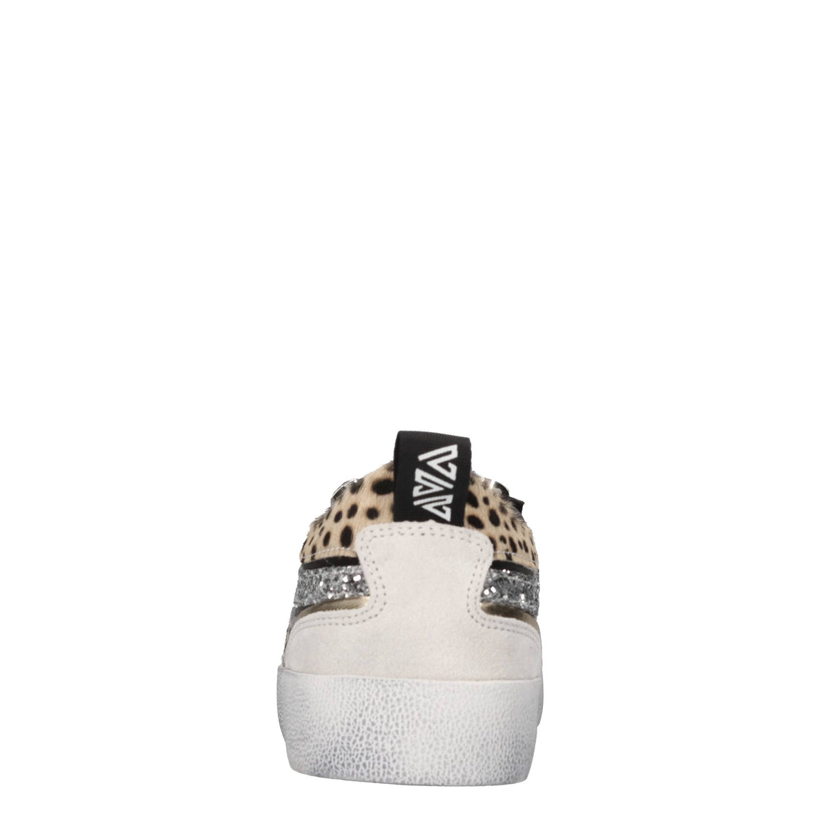 Sneakers in pelle,cavallino,glitter e strass 