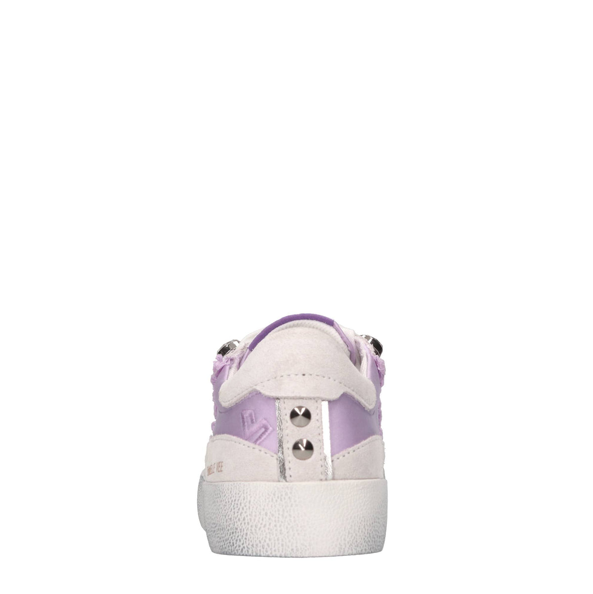 Sneakers in pelle,tessuto e strass 