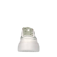 Sneakers in pelle e tessuto 