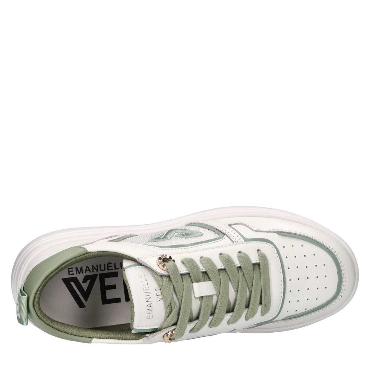 Sneakers in pelle e tessuto 