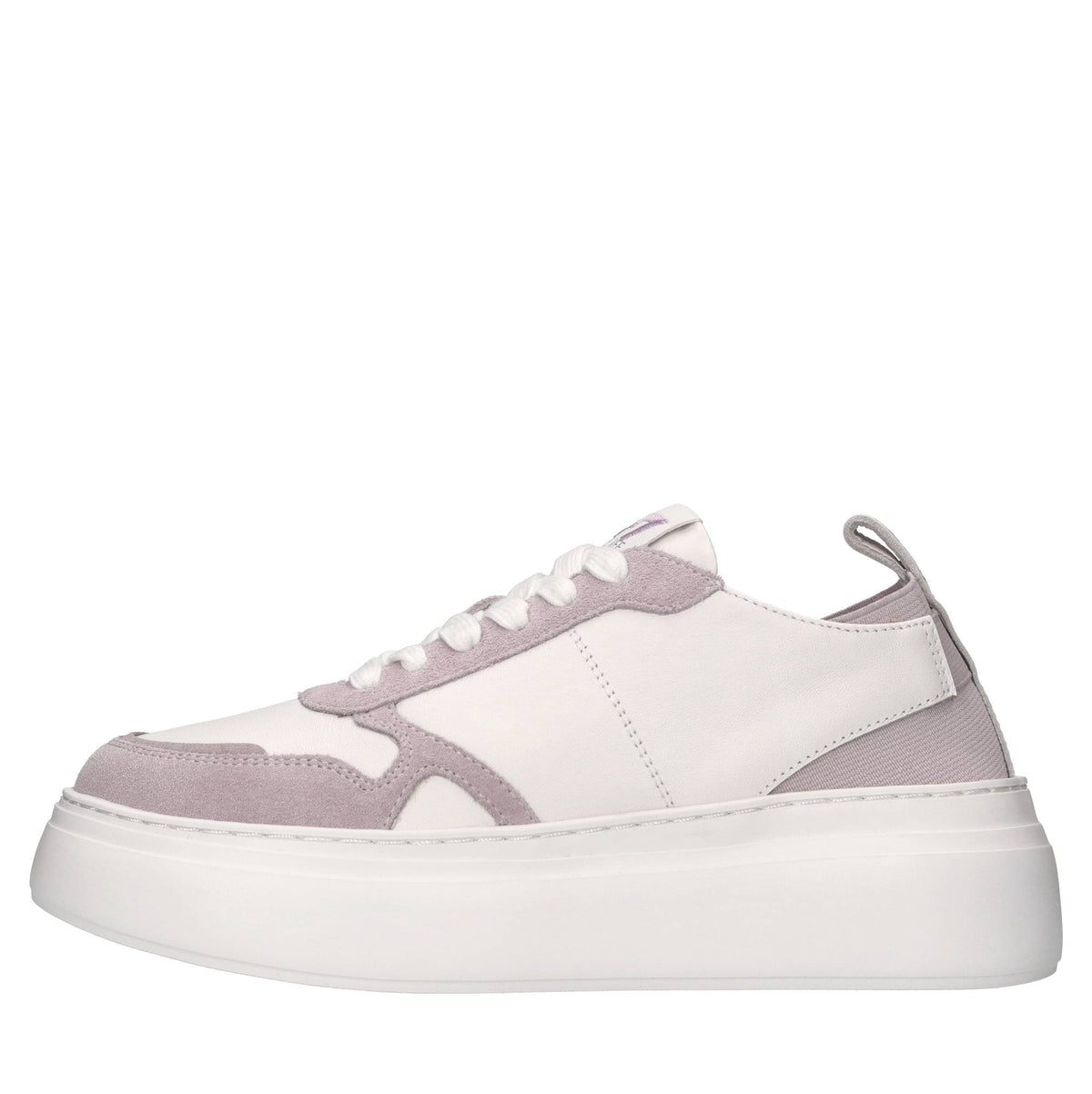 Sneakers in pelle e tessuto 