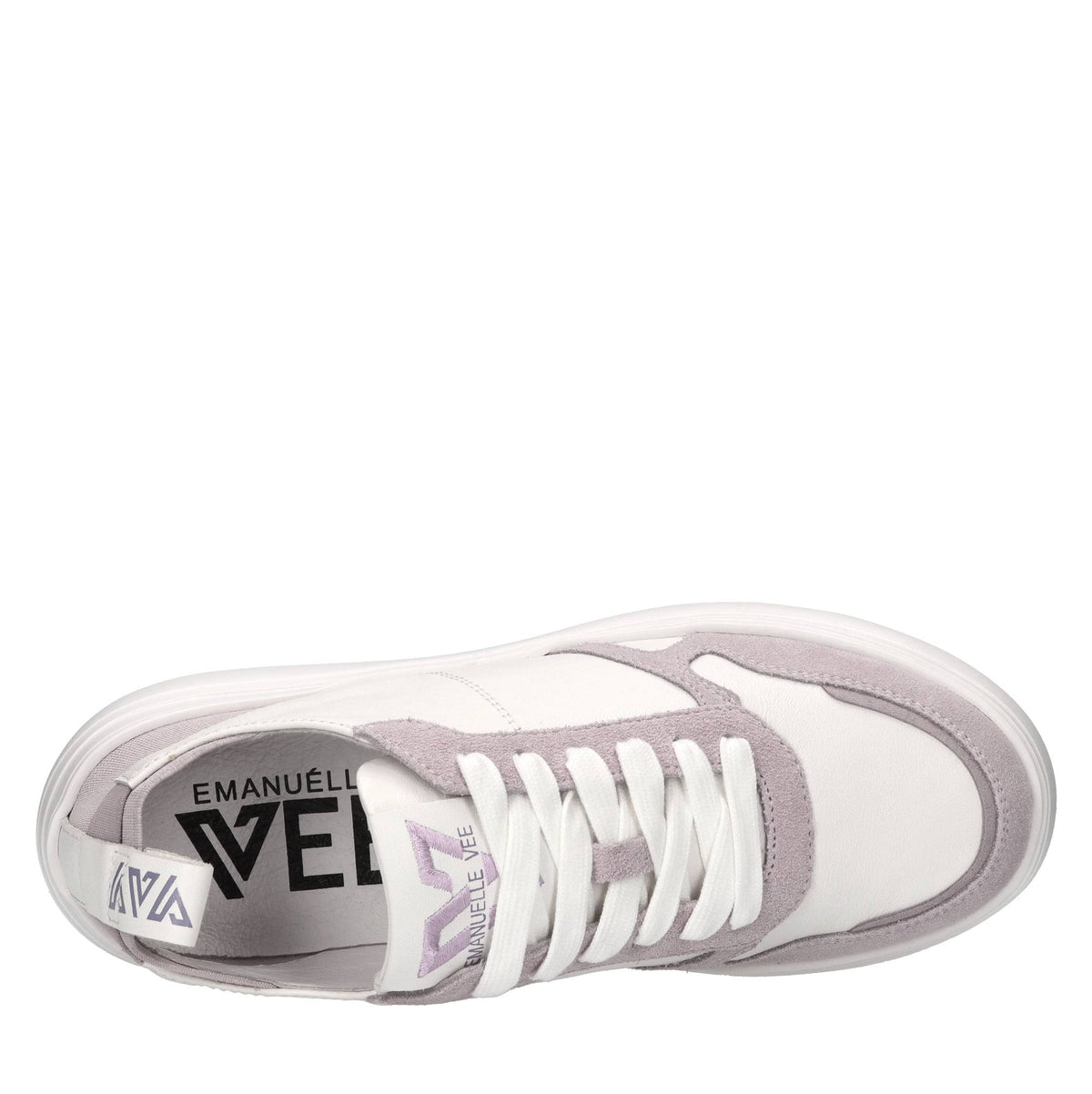 Sneakers in pelle e tessuto 