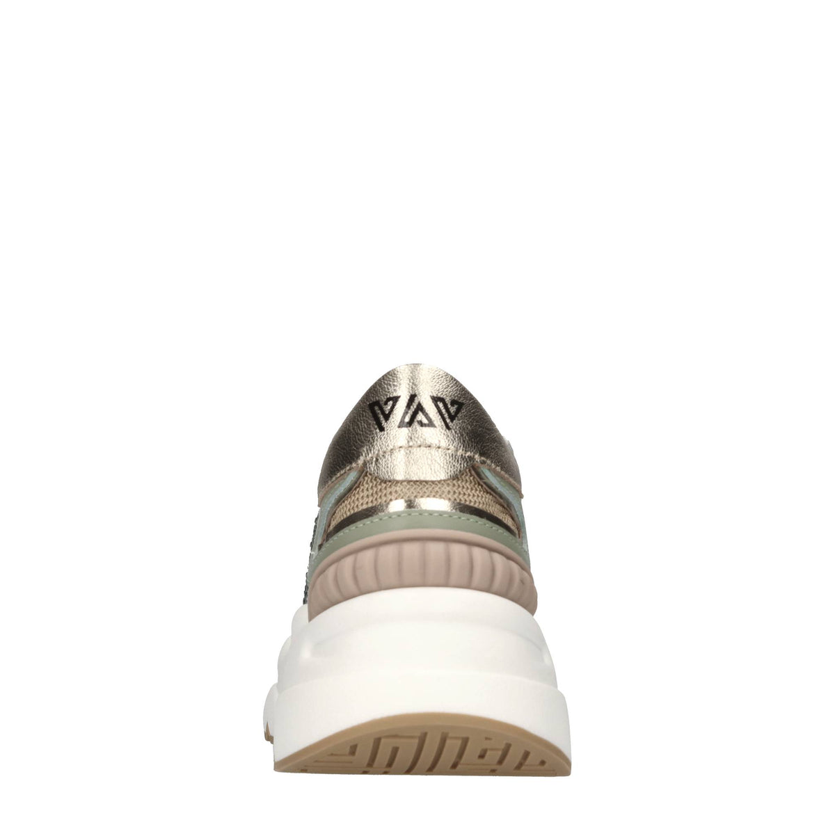 Sneakers in pelle,tessuto e strass 