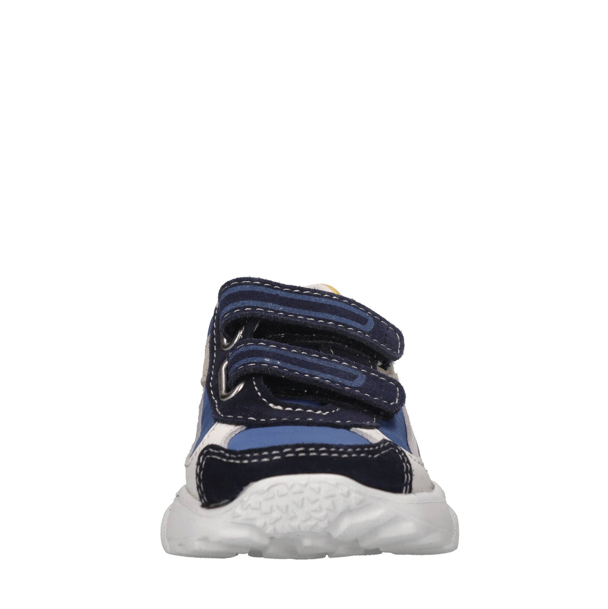 Sneakers in pelle e tessuto 