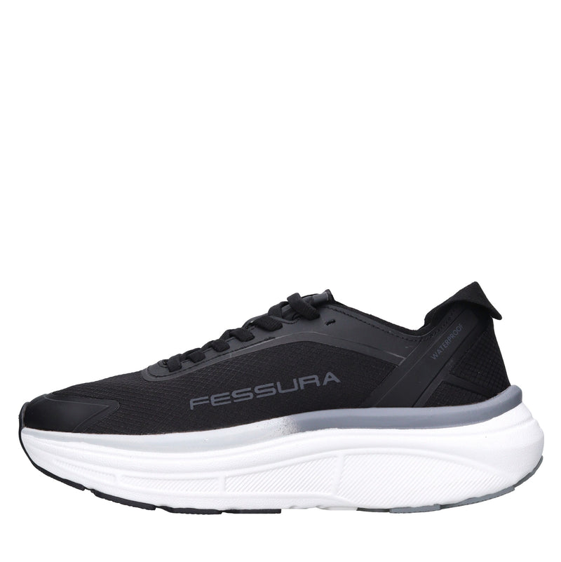 Sneakers in ecopelle e tessuto 