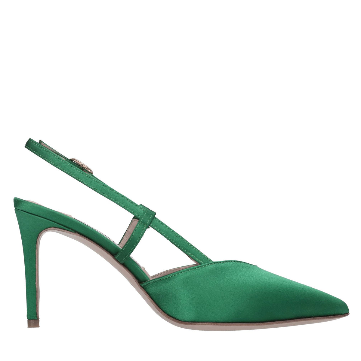 Décolleté slingback in raso 