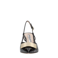 Décolleté slingback in pelle 