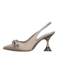 Décolléte slingback in raso 