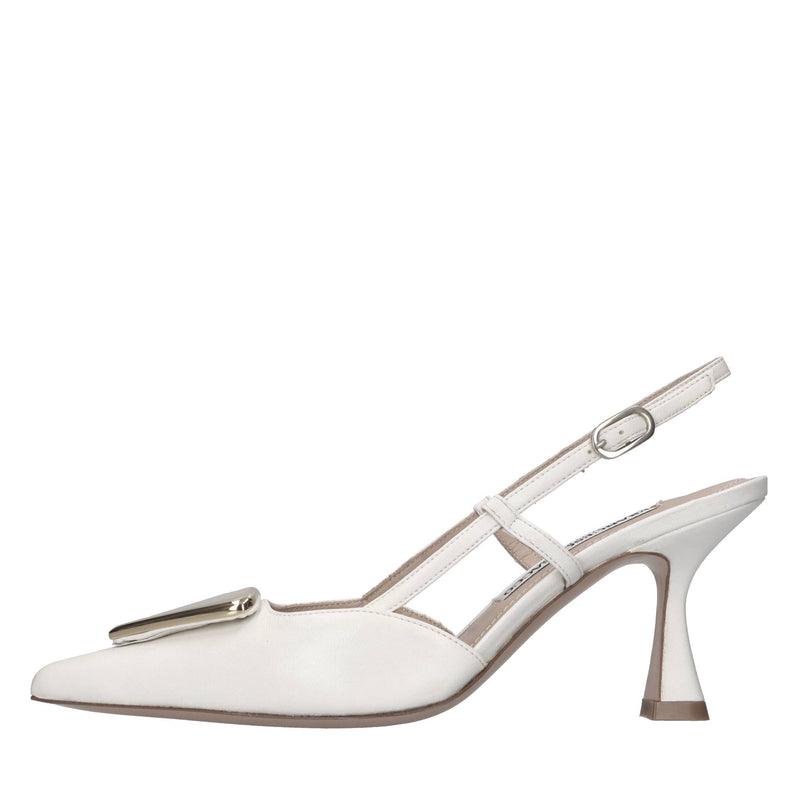 Décolleté slingback in pelle 