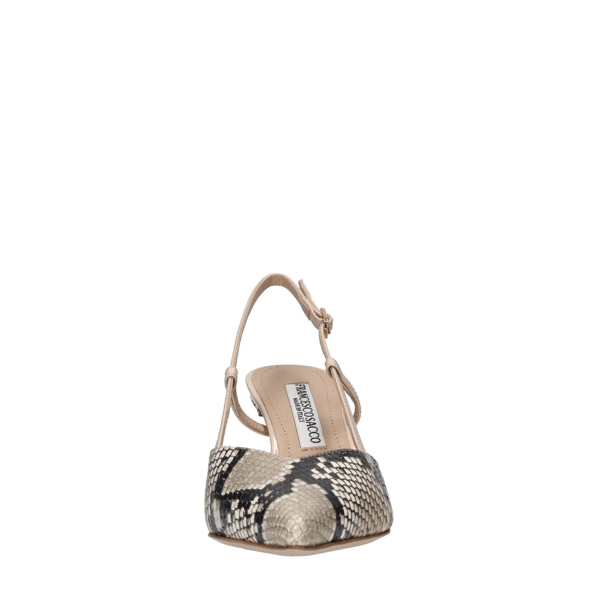 Décolleté slingback in pelle 