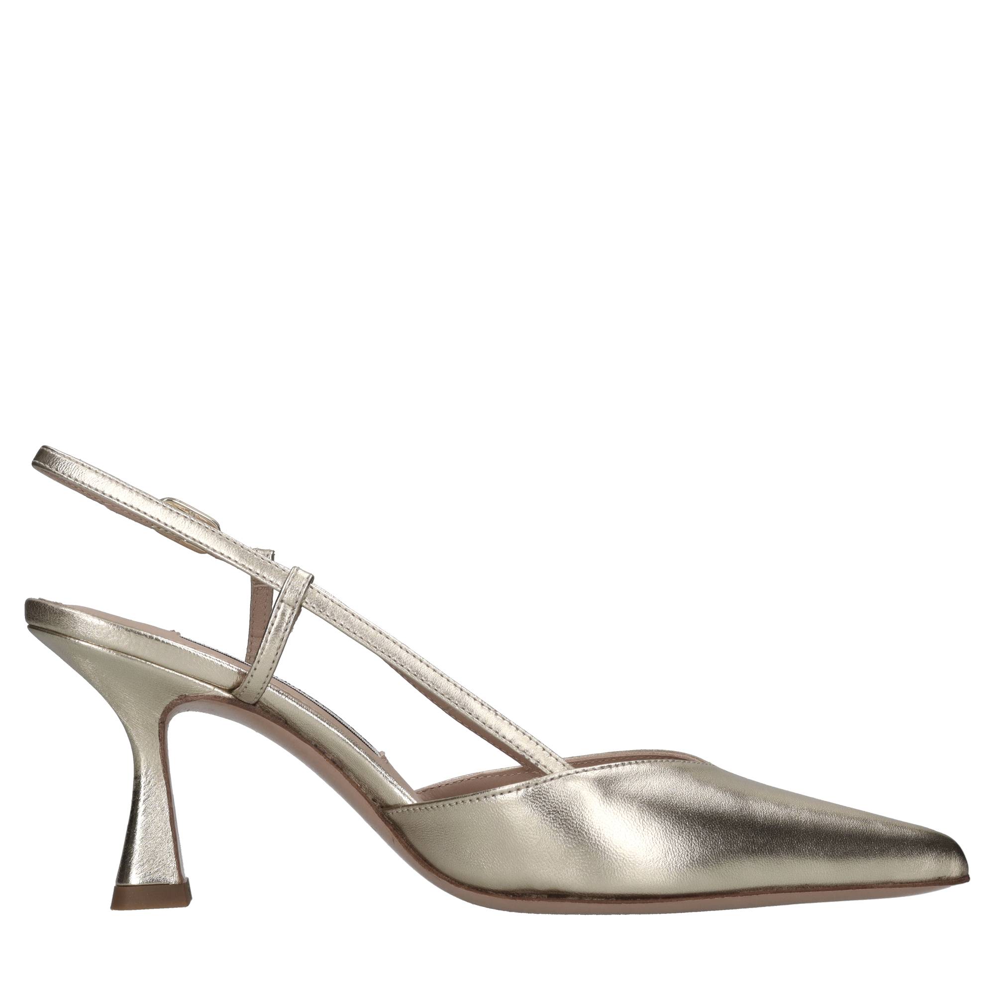 Décolléte slingback in pelle 