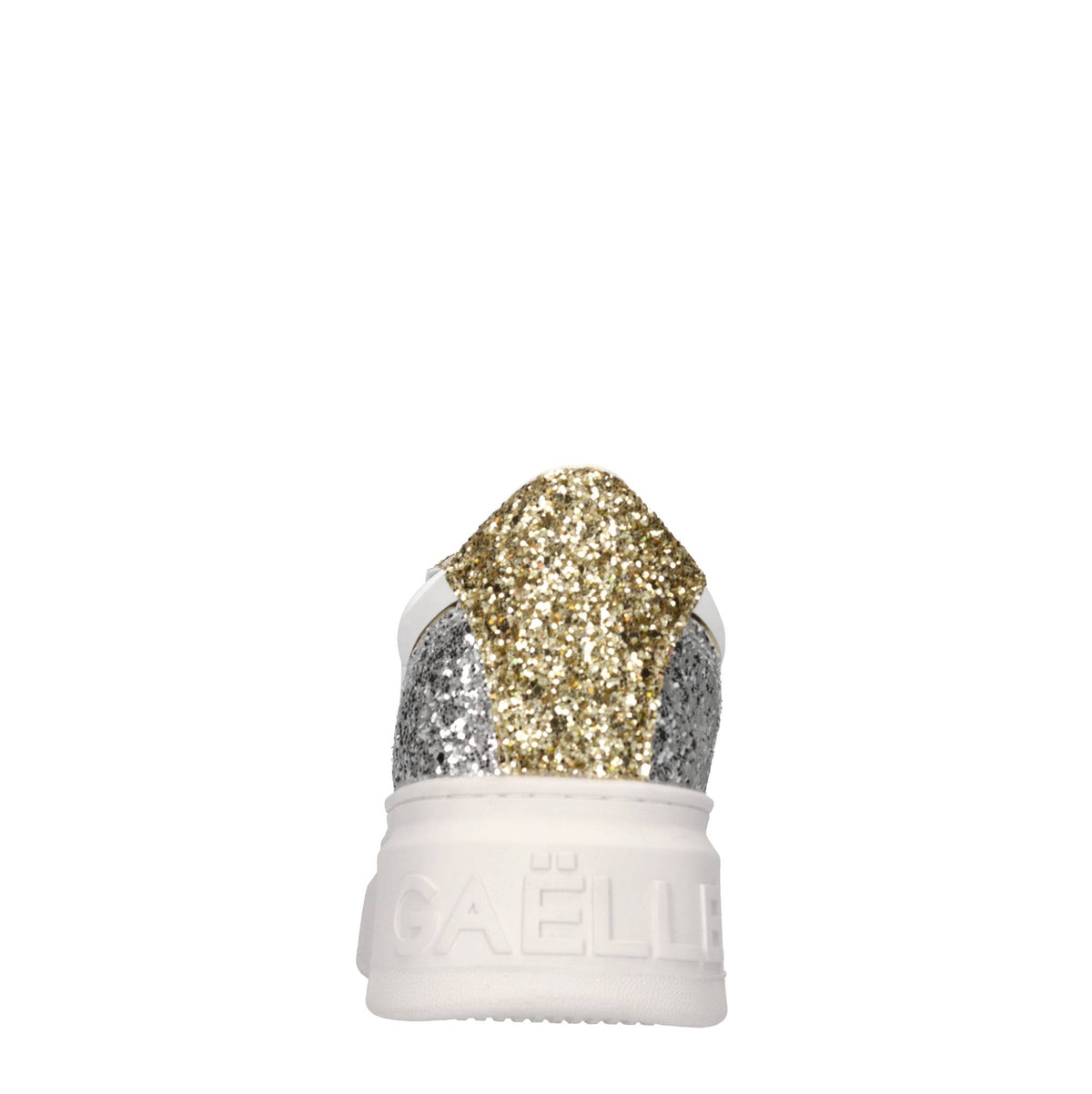 Sneakers in pelle e glitter 