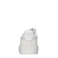 Sneakers in pelle e tessuto 